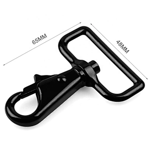 Hot Sale Zinc Alloy Black Dog Lead Strap Metal Hook, 38mm Metal Swivel Snap Hook For Bag
