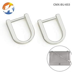 Factory Direct Wholesale Zinc Alloy D Shape Metal Ring, Custom 5mm Small Metal D Ring for Strap Handbags
