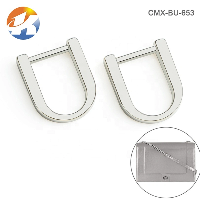 Factory Direct Wholesale Zinc Alloy D Shape Metal Ring, Custom 5mm Small Metal D Ring for Strap Handbags