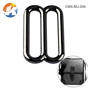 High Quality Shoulder Strap Metal Bags Adjustable Buckle 38mm, Wholesale Alloy Gunmetal Metal Bag Adjuster Buckle for Backpack
