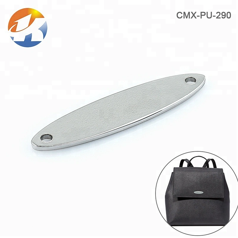 Custom Engraved Logo With 2 Holes Sewing Metal Clothing Logos