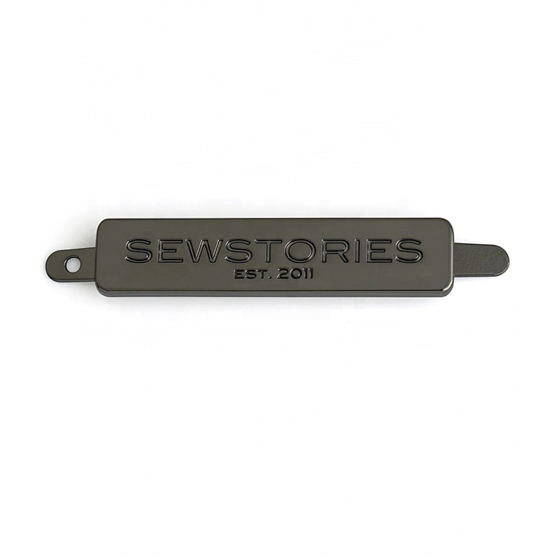 Bag Accessories Manufacturer Custom Metal Labels Plate for Handbags, Brushed Gold Metal Logo