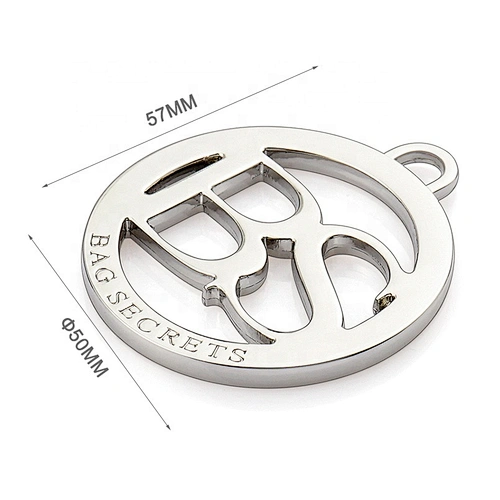 Round With A Loop BS Hollow Hang Metal Logo Handbag