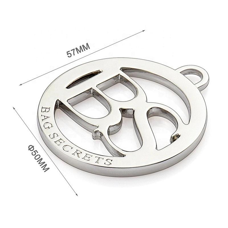 Round With A Loop BS Hollow Hang Metal Logo Handbag