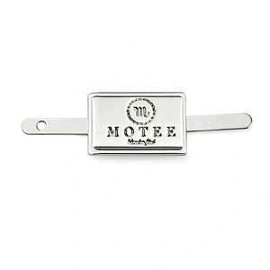 Fashion Bag Hardware Design Metal Brand Logo Label for Bags, Custom Engraved Logo Nickel Metal Name Tag