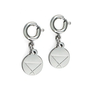 High Quality Round Shape Small Jewelry Metal Logo Name Plate Metal Bracelet Tag