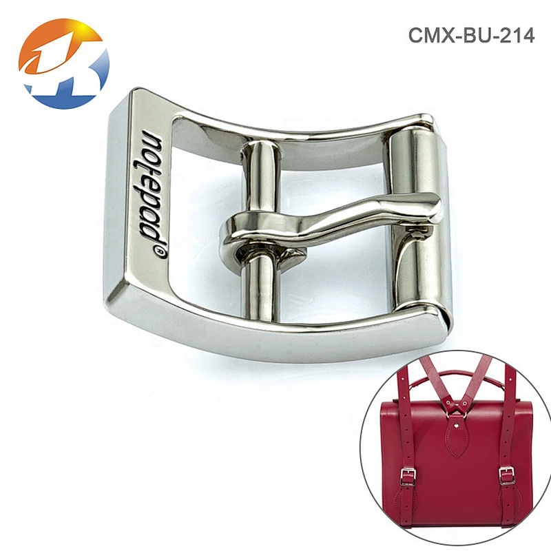 OEM ODM High Quality Zinc Alloy Metal Pin Roller Buckle, Custom New Design Adjustable Metal Pin Buckle with Logo for Bags