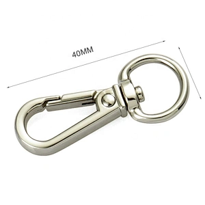 Wholesale Pearl Gunmetal Metal Keychain Spring Snap Hook, Zinc Alloy Metal Swivel Snap Hook for Purse