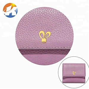 Fashion Design Rabbit Shape Small Metal Logo for Purse, Top Quality Customized Gold Metal Plate for Bags^