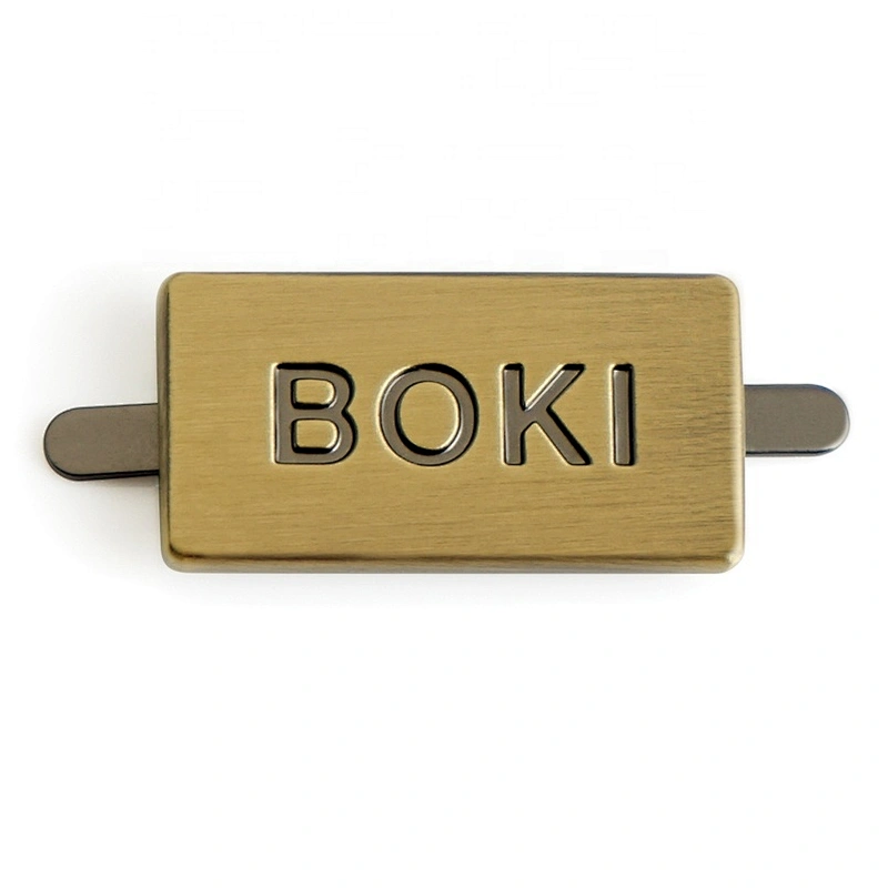 Handbag Hardware Custom Gold Metal Label Plates, Metal Brand Logo Name Tag for Bags