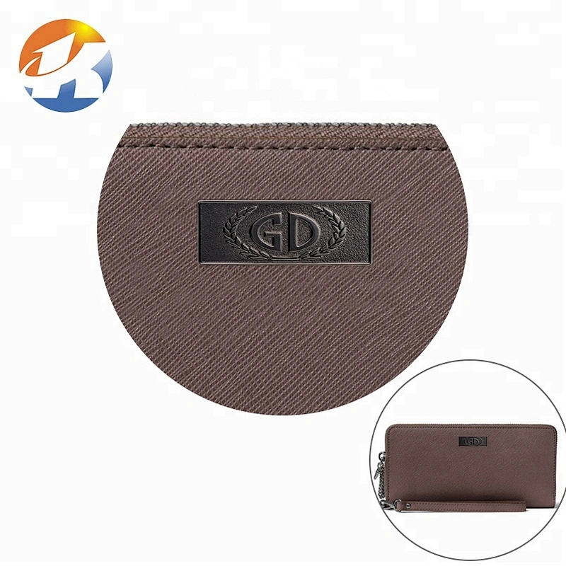 Bag Hardware Gunmetal Metal Plate Logo, Custom Metal Label with Embossed Logo for Handbags