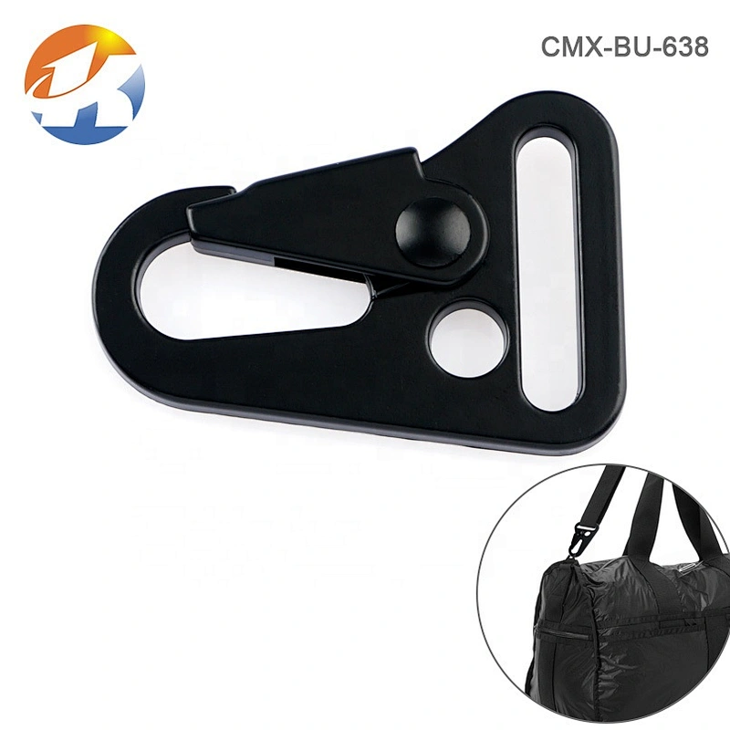 Wholesale High Quality Bag Accessories Metal Strap Snap Hook Buckle, Black Pet Hardware Metal Snap Clip Hook for Backpack