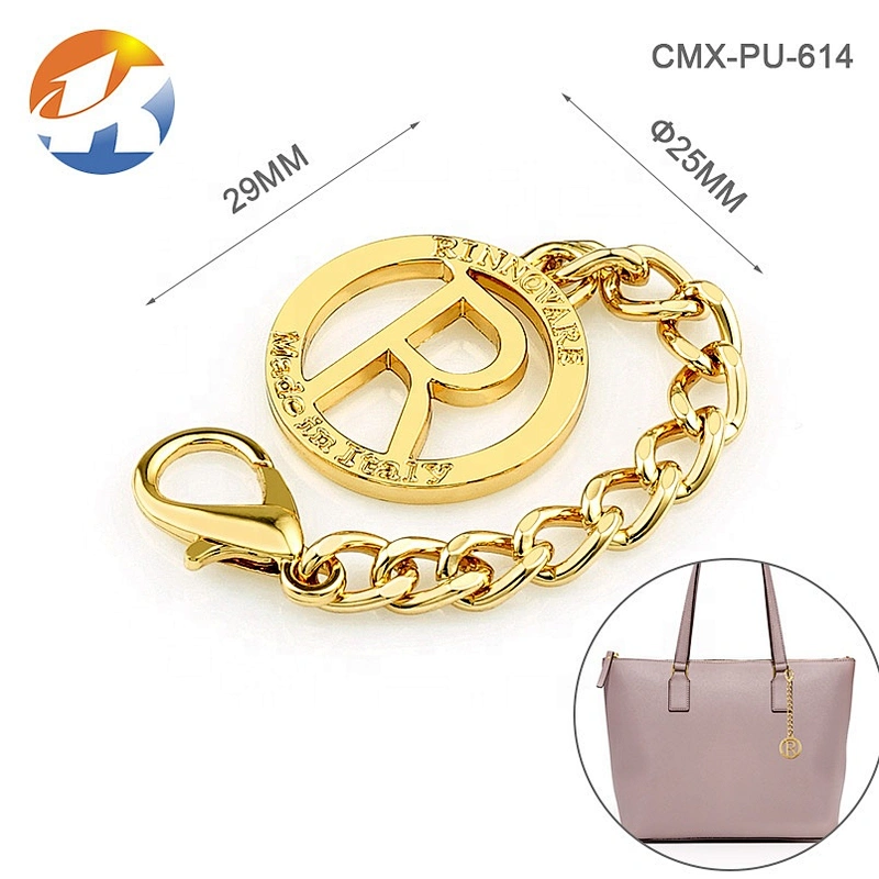Round Shape Engraved Logo Metal Tag, Custom Made Hang Metal Logo Tag for Bags
