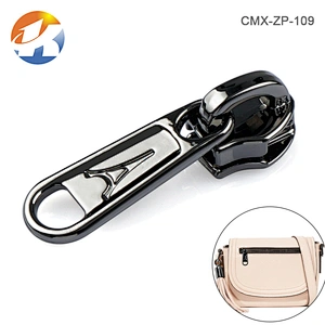 Shiny Gunmetal Custom Metal Zipper Pull For Bag