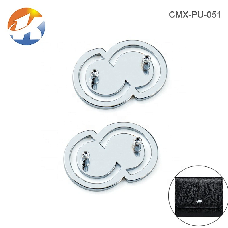 Manufacturer Custom Metal Brand Logo, Nickel Plated Small Metal Name Plates For Purse^