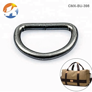 Wholesale Black Nickel Metal D Rings, Bag Accessories Iron D-ring Metal for Backpack