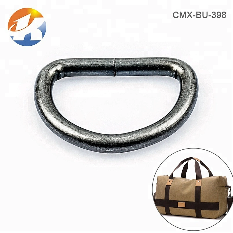Wholesale Black Nickel Metal D Rings, Bag Accessories Iron D-ring Metal for Backpack