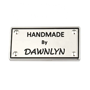Bag Hardware Fashion Nickel Metal Logo Label, Custom Metal Engraved Label Plate Handbag