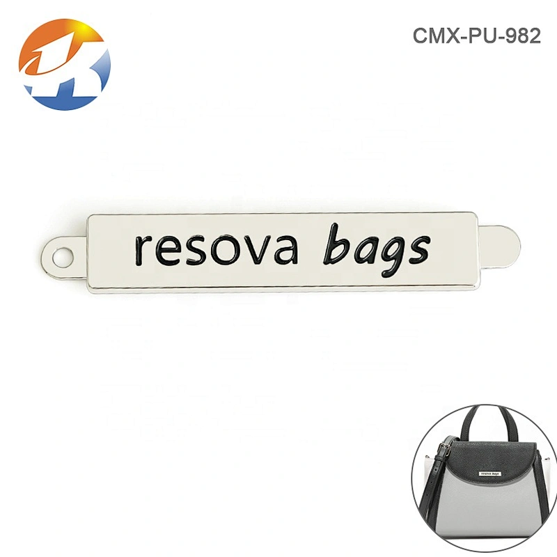 Manufacturer Custom Metal Embossed Logo Label Metal Brand Logo Label Tags Handbags