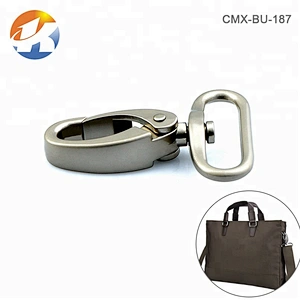 Factory Price Bag Accessories Zinc Alloy Metal Dog Swivel Hook, Pearl Nickel Metal Spring Snap Hook