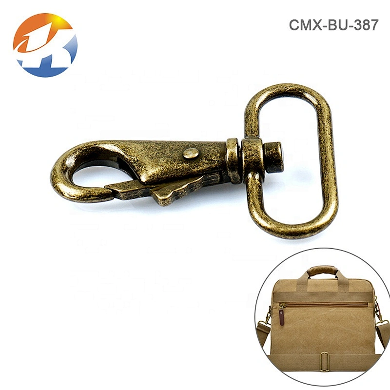 1.5 Inches Zinc Alloy Metal Bag Snap Hook, Antique Brass Color Swivel Snap Hook Buckle for Dog Collar