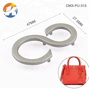 Bag Accessories Cut Out Letters Custom Gold Plate Logo