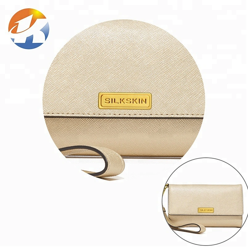 High Grade Handbag Hardware Gold Metal Logo, Custom Metal Name Plate with Engraved Logo for Bags