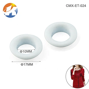 Custom Garment Accessories Metal Eyelet, Iron Round White Painted Metal Grommet For Clothing