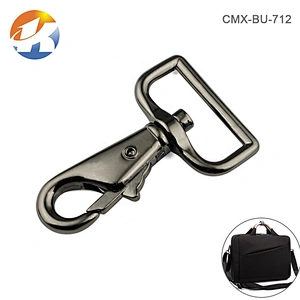 Wholesale 32mm Alloy Gunmetal Metal Dog Clip Hook, Custom Metal Swivel Snap Hook for Bag Strap