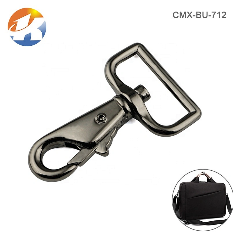 Wholesale 32mm Alloy Gunmetal Metal Dog Clip Hook, Custom Metal Swivel Snap Hook for Bag Strap