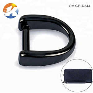 High End Zinc Alloy Handbag Gunmetal Metal D Ring Buckle For Bag