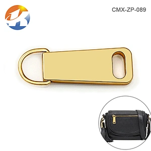 Bag Accessory Movable Head Gold Metal Zipper Pulls