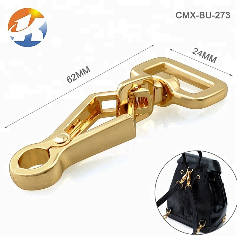 Nickel Plated Dog Collar Metal Strap Trigger Swivel Snap Hook For Bags