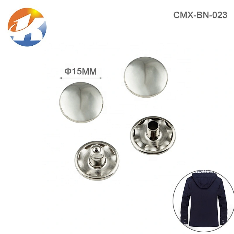 Hot Sale Superior Quality Eco-Friendly Metal Jackets Snap Button, Silver Iron Press Snap Button For Jeans Garment