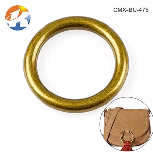 Wholesale Zinc Alloy Metal O Ring, 32mm Antique Brass Round Metal Ring Buckle for Bag