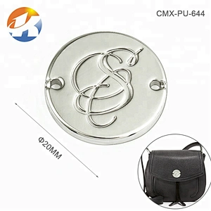 Custom Engraved Logo with 2 Holes Gold Metal Clothing Logo Label, Rectangle Metal Name Plate Tag for Garment