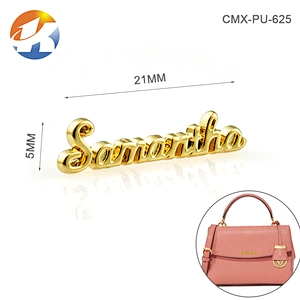 Professional Custom Gold Small Metal Logo For Bags