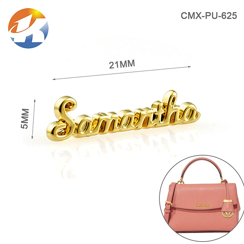 Professional Custom Gold Small Metal Logo For Bags