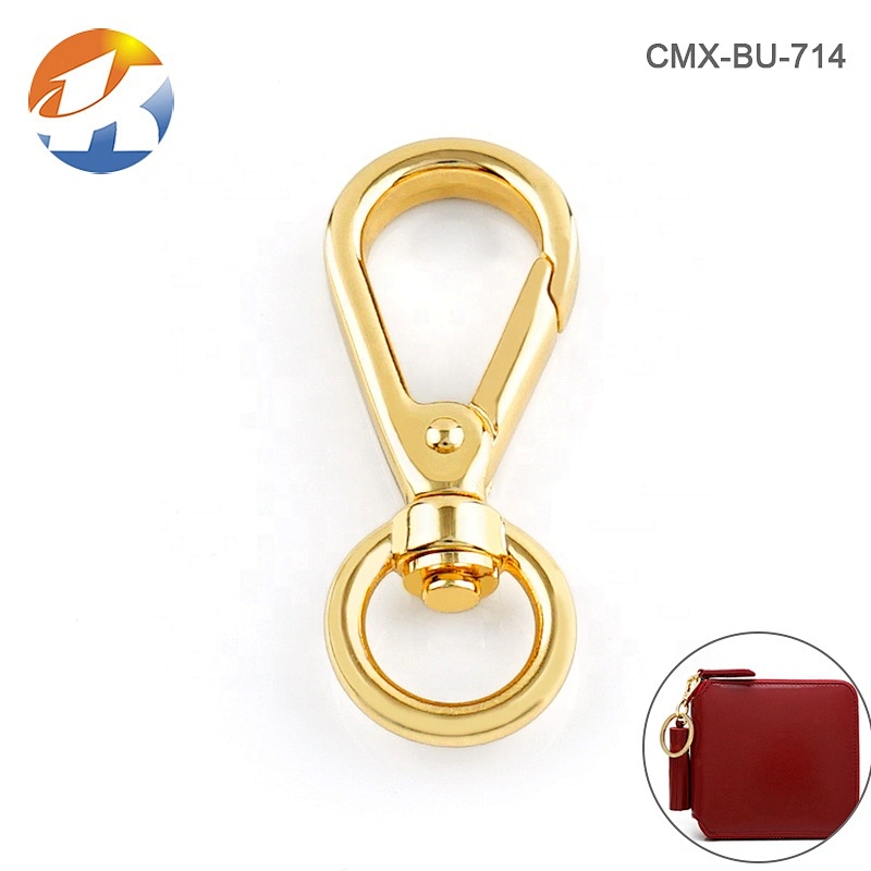 Top Quality Factory Custom 11mm Metal Swivel Snap Hook, Zinc Alloy Metal Spring Snap Hook Gold for Bags
