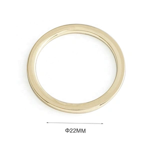 High Quality Custom Zinc Alloy Bag Metal O Ring, Wholesale 22mm Gold Round Metal Ring for Handbags