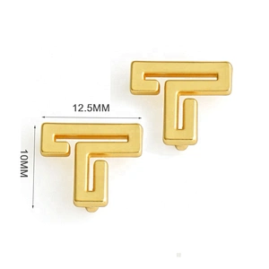 Bag Accessories Gold Plated Small Purse Metal Plate Logo, Custom Metal Logo Label for Wallet
