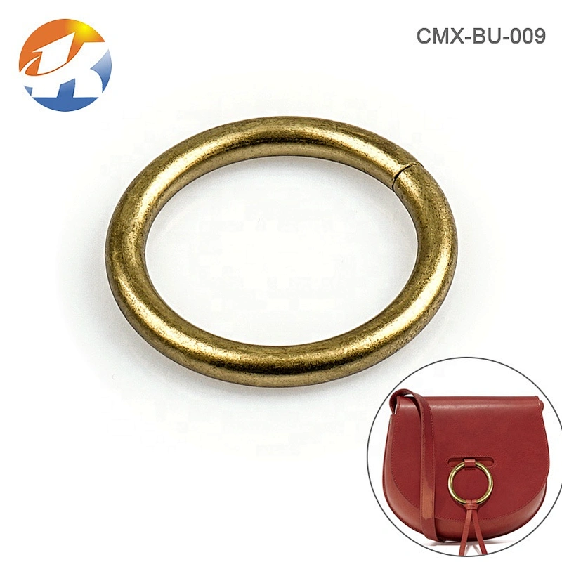 Bag Accessories Bronze Iron Metal O Ring, Wholesale Antique Brass 32mm Round Metal Ring for Backpack