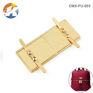 Professional Manufacturer Customised Metal Engraved Logo Labels for Handbags, Bag Accessories Golden Plated Metal Name Plate