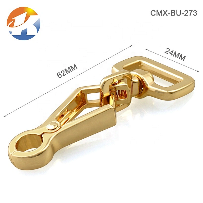 Zinc Alloy Die-Casting Fashion Handbag Gold Metal Snap Hook For Bag