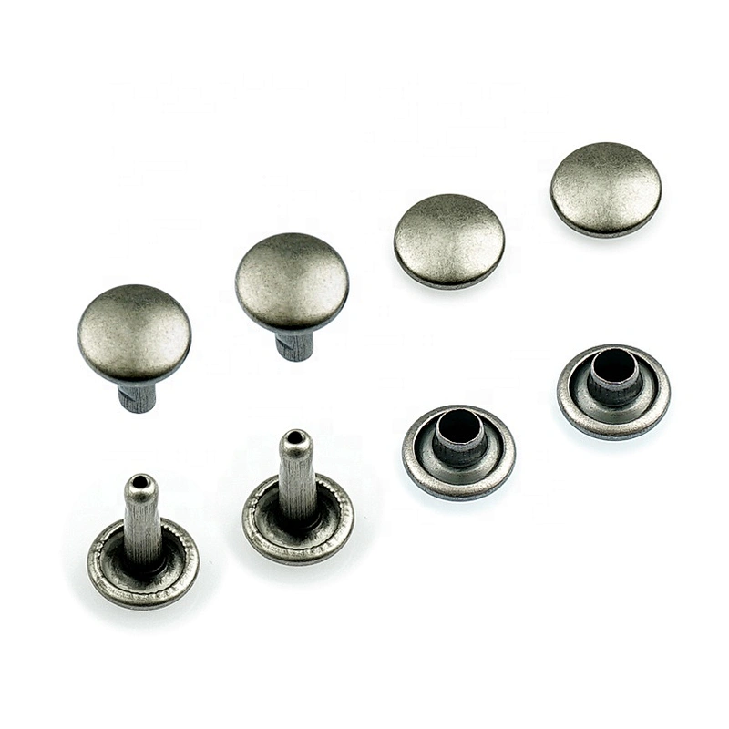 Widely Used Antique Brass Metal Double Head Rivet For Bags Garment