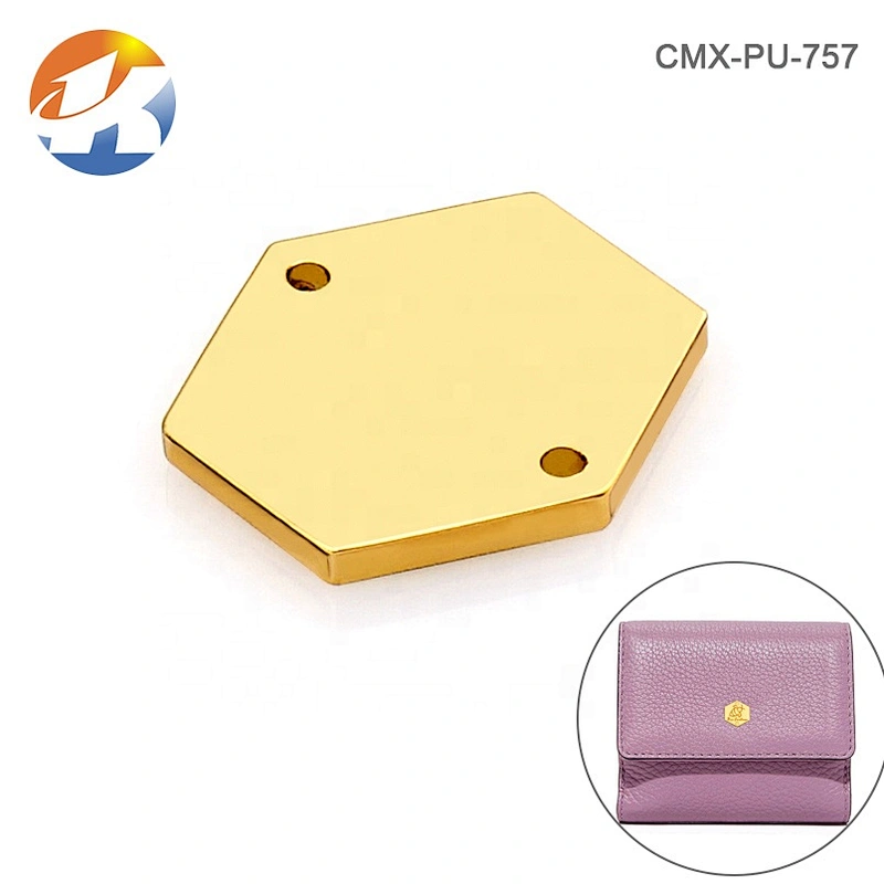 Engraved Bee Shape Logo Metal Clothing Label, Custom Sewing Gold Small Metal Logo for Cloth