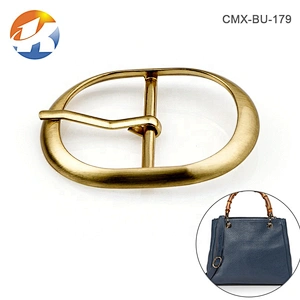 Wholesale Fashion Oval Shape Gold 38mm Metal Pin Buckle for Belt