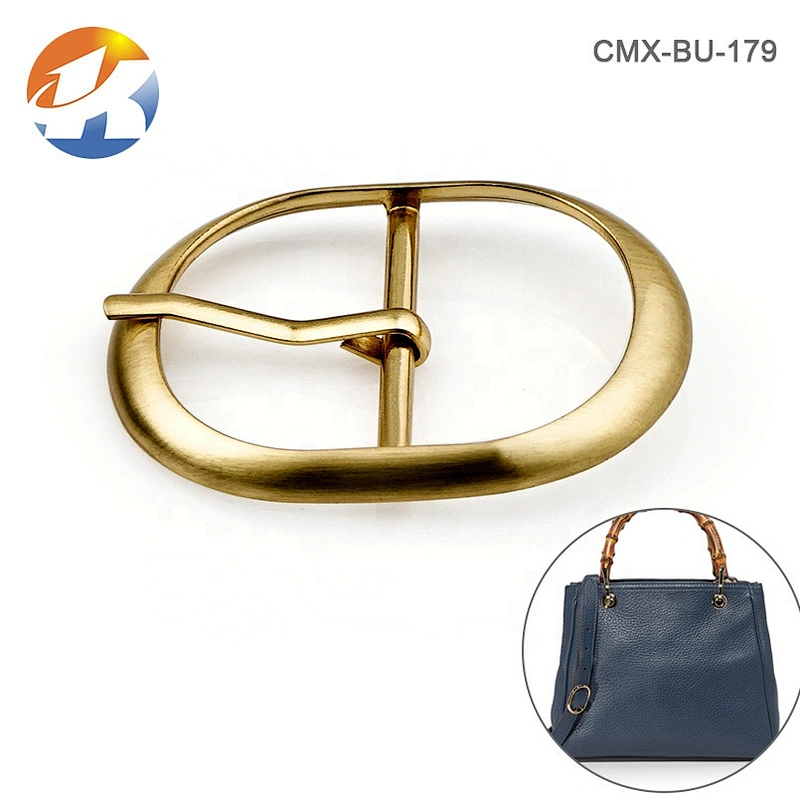 Wholesale Fashion Oval Shape Gold 38mm Metal Pin Buckle for Belt