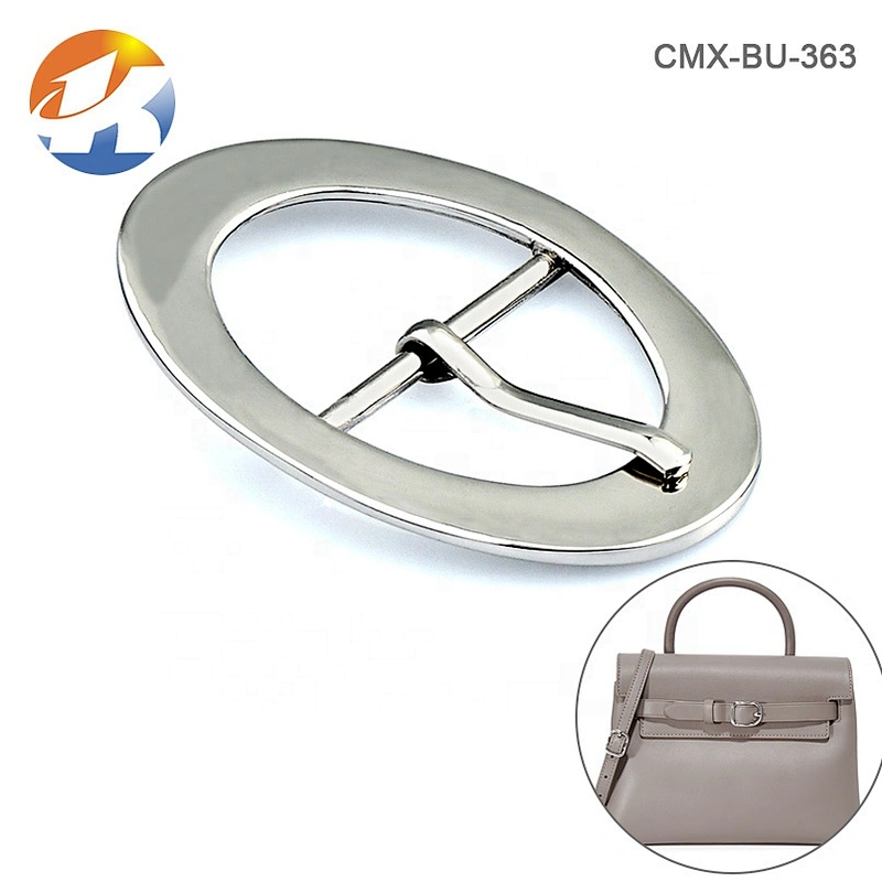 Custom Women Oval Center Bar Pin Metal Belt Buckle, Wholesale Nickel Pin Metal Buckle for Belts