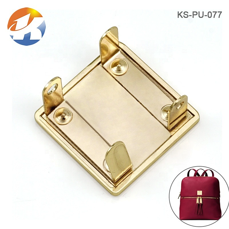 Professional Custom Gold Metal Label Logo, Engraved Logo Metal Brand Plate For Handbags